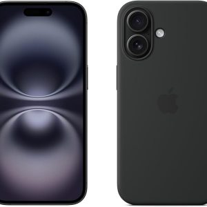 Apple iPhone 16 128GB: 5G Mobile phone with Apple Intelligence - Black + Silicone Case with MagSafe - Black